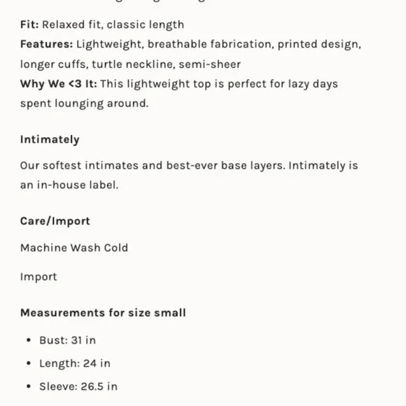 Intimately You and I Long Sleeve - Size Small in Rosie Pink - Picture 8 of 8